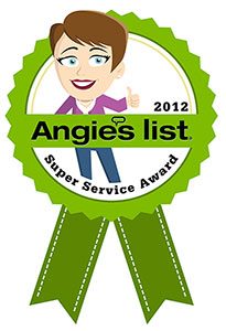 angie's list 2012 super service award badge