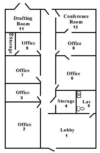 floor plan of office created for corporate move in birmingham